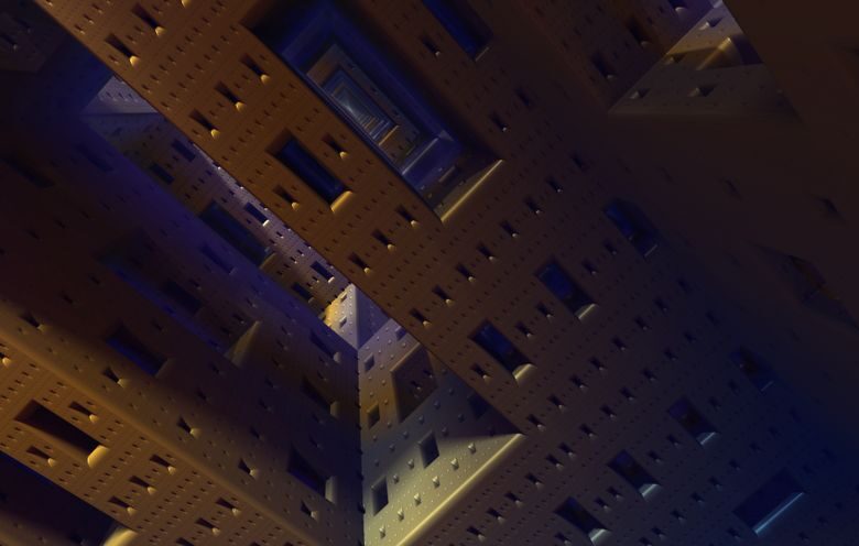 Representação abstrata de pontos e linhas conectados na geometria discreta